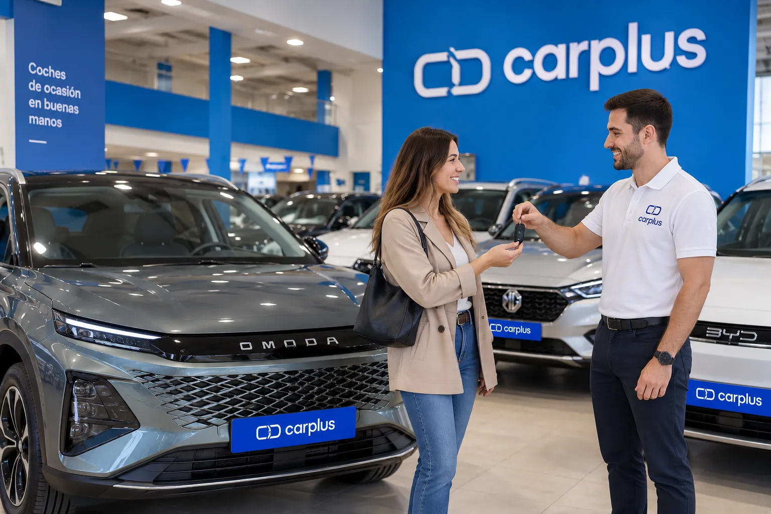 Mujer recibe las llaves de su coche chino