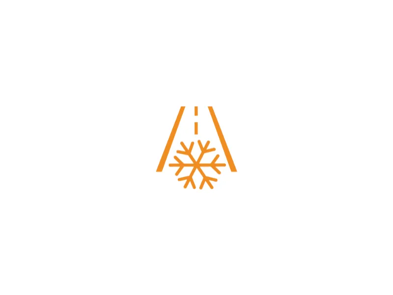 Testigo luminoso de aire acondicionado con copo de nieve indicando sistema