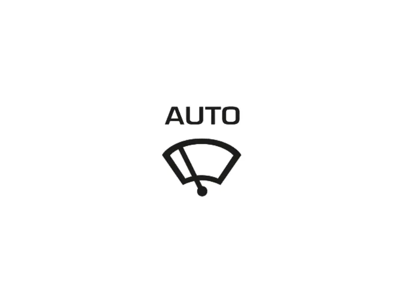 Icono del testigo de limpiaparabrisas automático en el tablero