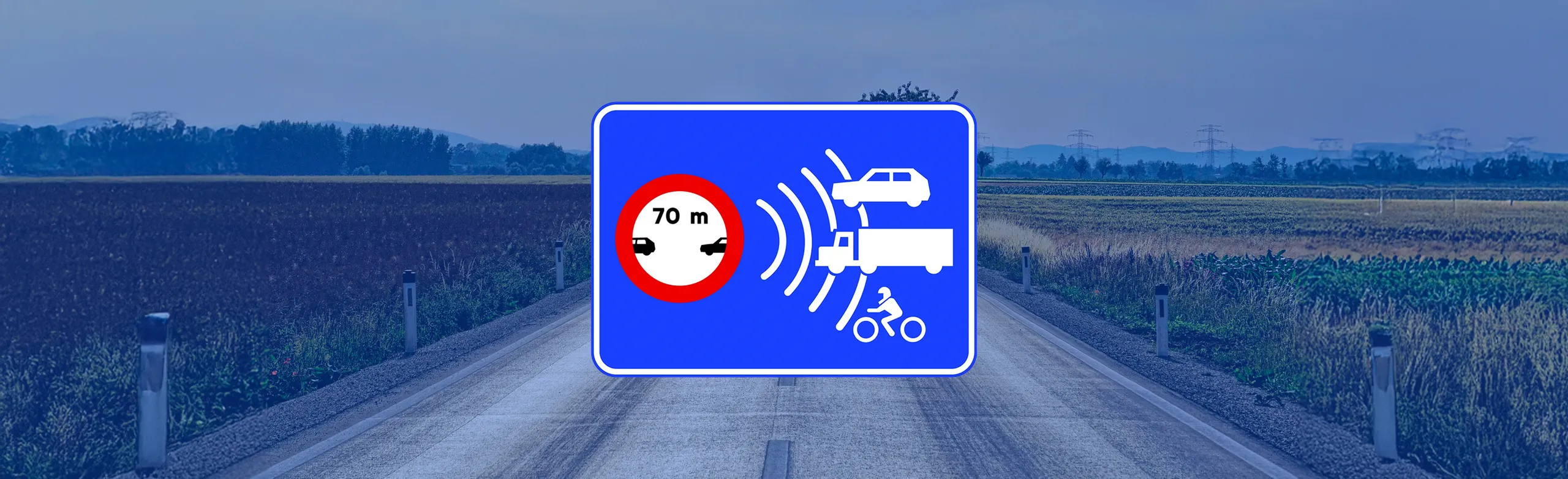 Nueva señal de la DGT: control de distancia de seguridad en carretera